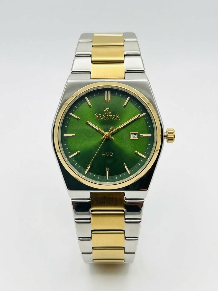 Seastar Men's Two-Tone Integrated Bracelet Watch