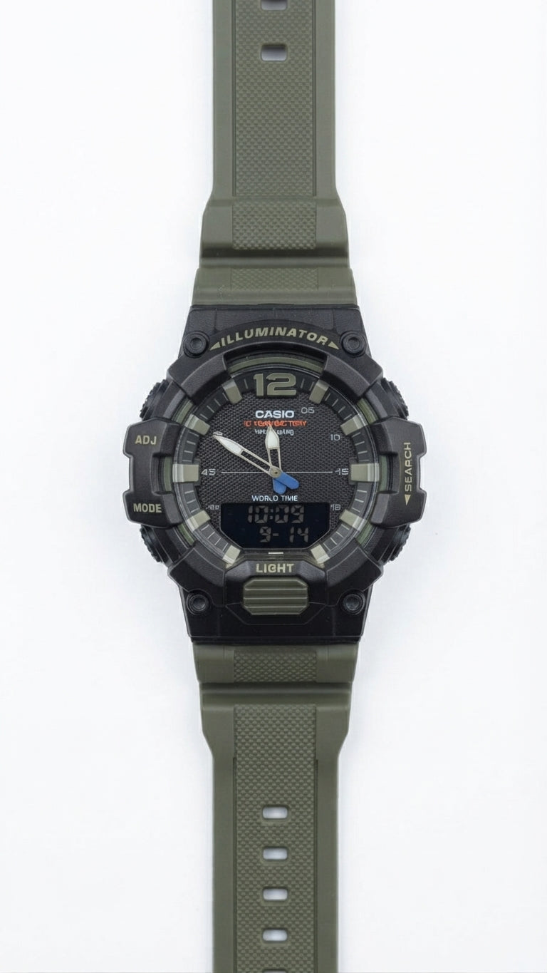 Rugged Casio Illuminator World Time Sports Watch