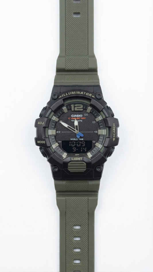 Rugged Casio Illuminator World Time Sports Watch