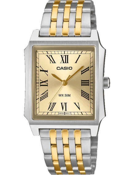 Casio Vintage Two-Tone Square Dial Roman Numeral Dress Watch
