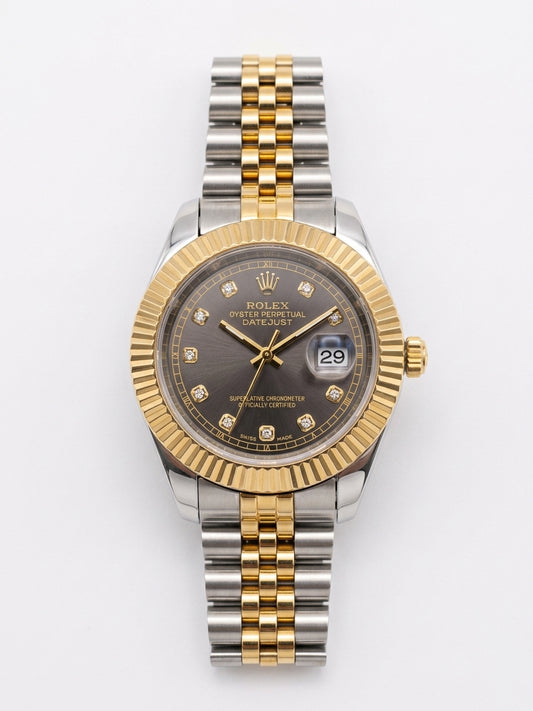 Title: Luxury Men's Two-Tone Jubilee Diamond Dial Watch
