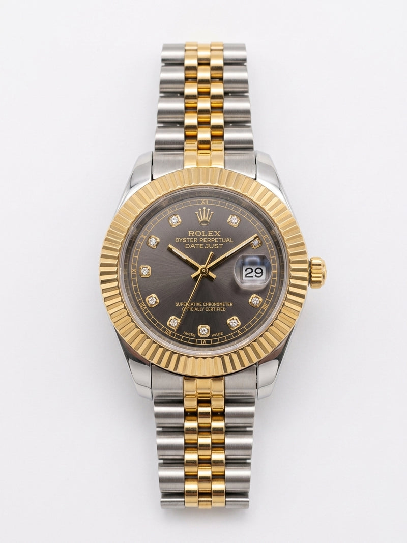 Title: Luxury Men's Two-Tone Jubilee Diamond Dial Watch