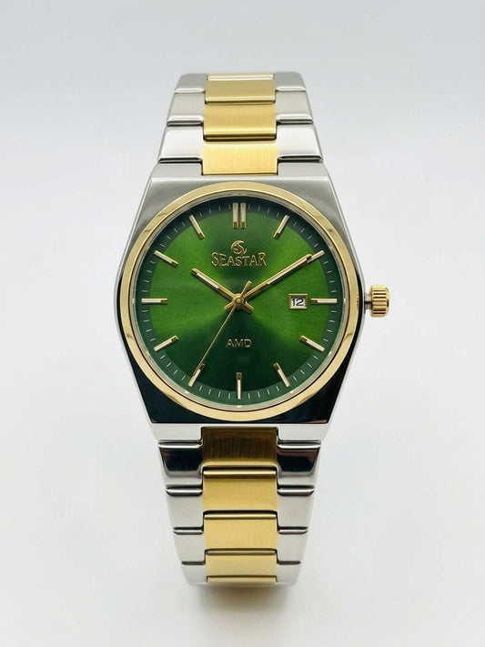 Seastar Men's Two-Tone Integrated Bracelet Watch